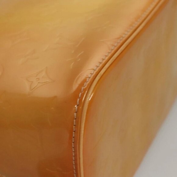 LOUIS VUITTON Monogram Vernis Houston Hand Bag Jaune - Picture 6 of 15